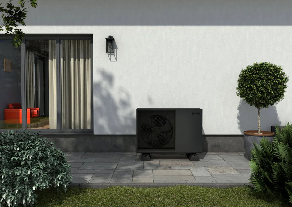 Air source heat pump installation on a home in Fife
