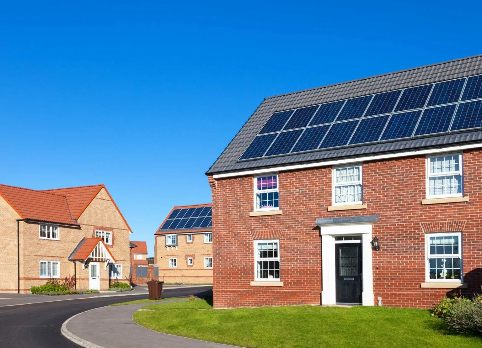 Solar panels generating electricity on a home in Fife
